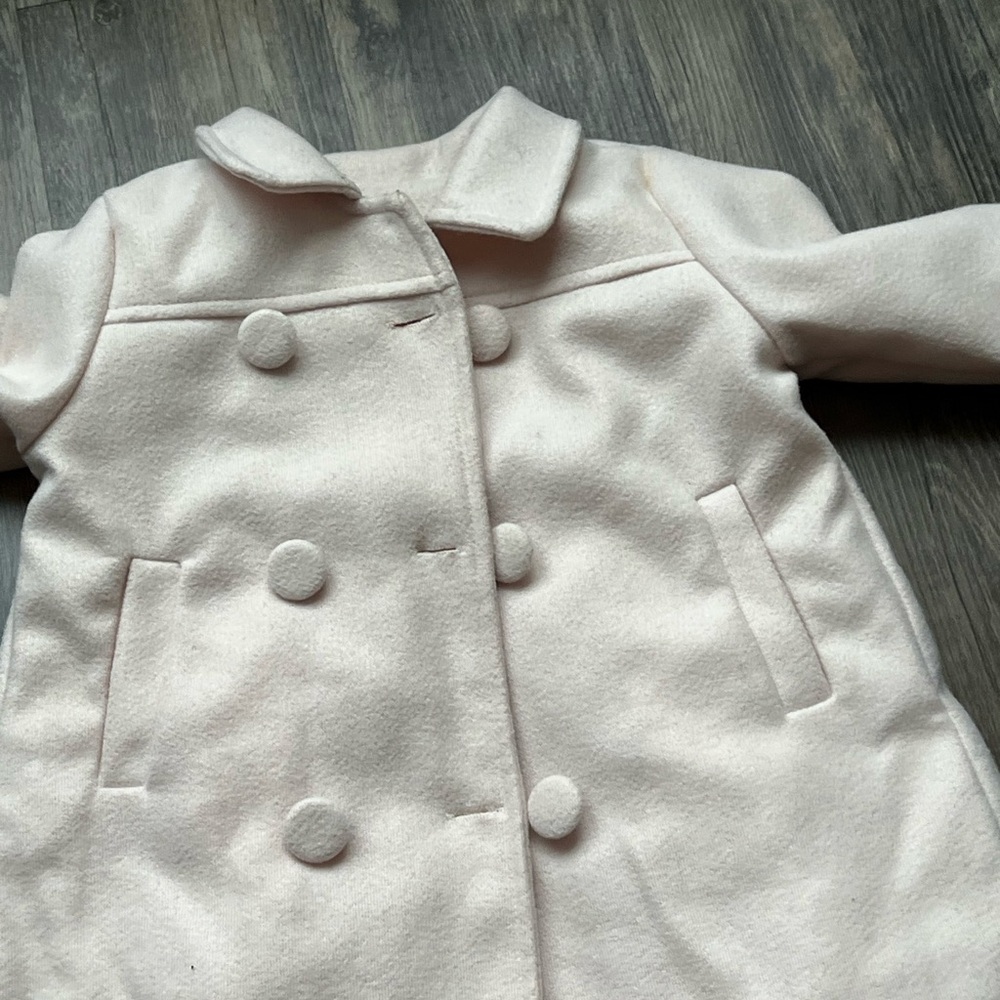 Kids Light Pink Double-Breasted Coat